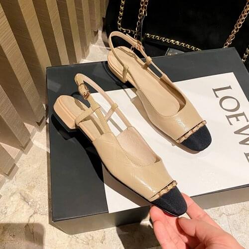QZYERAI New Summer Brand Women Sandals Genuine Leather Cowhide Luxury Goods Womens Shoes Party Fashion Slippers