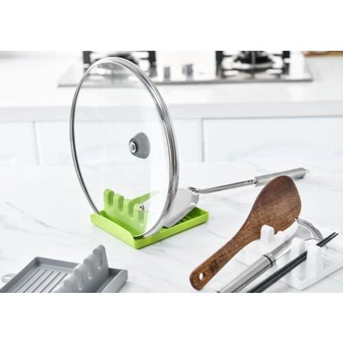 Spoon Holder Stand Plastic Ladle Shovel Rest for Pot Cover Cutlery Spatula Holder Rack Kitchen Cooking Accessories Organizer