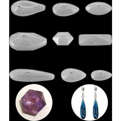 Silicone Mold Solid 3D Pendant Epoxy Resin Crystal Necklace Bracelet Earrings Geometric Crafts For DIY Jewelry Finding Making