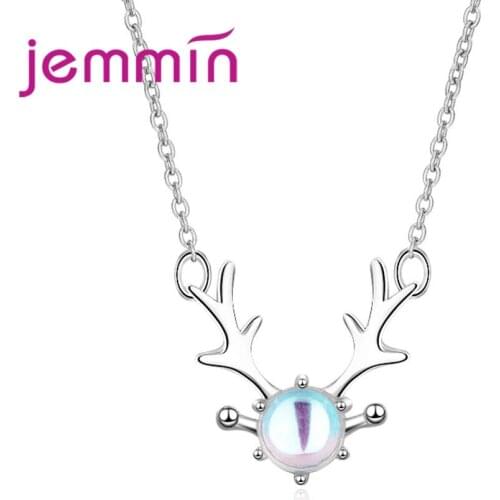 Unique Round Shiny Necklaces 925 Sterling Silver Crystal For Women Female Top Quality Wedding Accessories Hot Sale