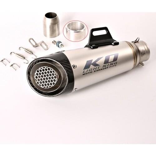 Universal 38-60.5 mm Motorcycle Exhaust Tail Pipe No DB Killer Escape with Wire-netting Carbon Fiber end for Panigale 959 RSV4