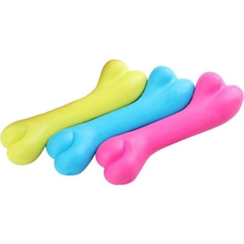 Dog Chew Toy Bone Shape Anti Bite TPR Puppy Chewing Training Toy for Pet