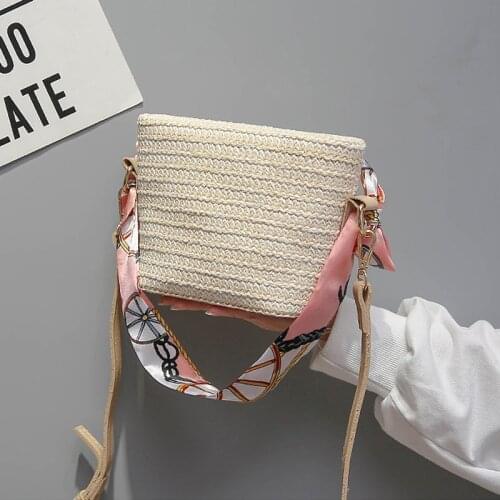 2020 Summer Femme Straw Rattan Bag Handbags Women Beach Vacation Bohemia Crossbody Bags Ladies Travel Shoulder Messenger Bags