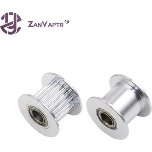 5Pcs GT2 10mm Pulley 20 Without OR With Teeth, Idle Pulley 20Teeth Timing Gear Bore 5MM For GT2 belt Width 10MM For 3D Printer
