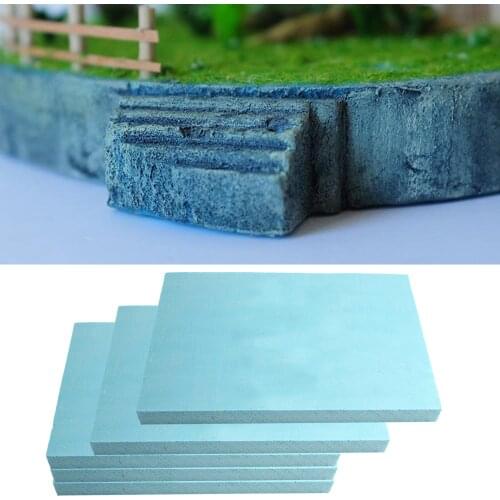 5 Pieces Foam Board Hobby Foam 30cm x 20cm x 2cm Blue Foam Sheet Plate DIY Model Building Kits