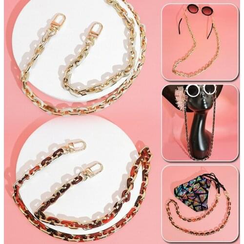 Acrylic Sunglasses Chain Women Anti Slip Reading Eyewears Clip Mask Holder Neck Strap Lanyard Marble Pattern Bag Straps