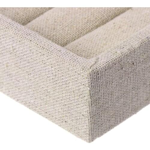 Velvet Jewelry Earring Ring Display Box Tray Holder Storage Showcase Organizer