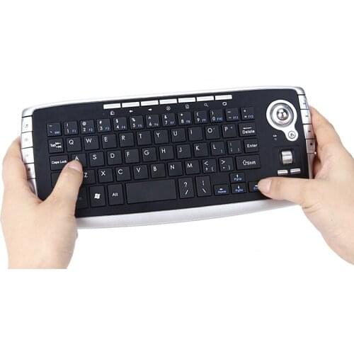 2.4G Mini Wireless Trackball Keyboard Portable Multi-Media Functional Trackball Air Mouse Easy Scroll Wheel For Laptop Windows