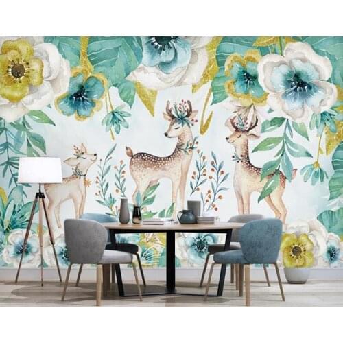 Custom large wallpaper mural 3D Forest elk living room sofa for kids room bedroom background wallpaper mural