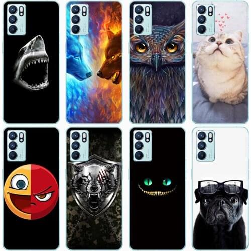 For OPPO Reno 6 Case Rose Wolf Cute Patterned Cover Soft Silicon Phone Case for OPPO Reno 6 Pro for Reno 6 Pro Plus Top Quality
