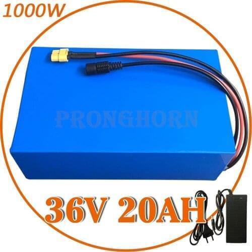 36V Ebike Battery pack 36V 20Ah Lithium ion Battery 1000W 36V 21Ah Electric Bicycle Battery With 30A BMS and 42V 2A Charger