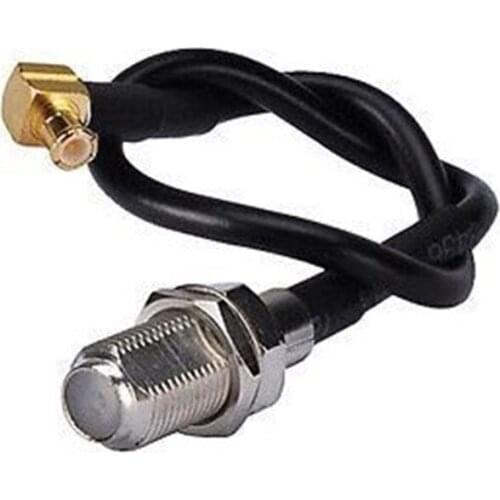 F Female Jack To MCX Male Plug RF Coaxial Connector Extension Cable RG174 with 15cm wire