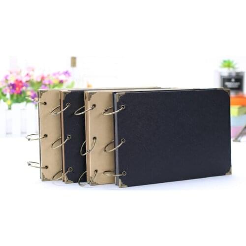 60 Pages Photo Album10-inch Vintage kraft paper DIY ring hand-pasted photo album Kraft card loose-leaf gift album wedding album