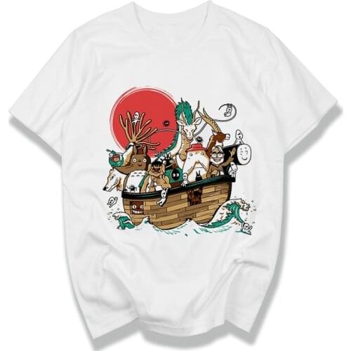 Studio Ghibli Miyazaki Hayao Spirit Away Peach Blossom T-shirt Anime Kawaii Totoro Cartoon Women 3D Printed Summer T Shirts