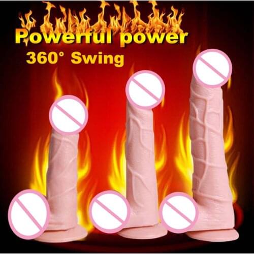 Hieha Waterproof Mute Vibrating Dildo Realistic Swing Silicone Electric Huge Penis Masturbator Adult Sex Toys for Woman Dildos