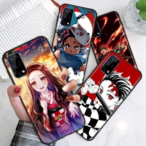 Kimetsu no Yaiba For Realme V15 X50 X7 X3 superzoom X2 C17 C11 C3 7i 7 6i 6S 6 5 Narzo 20 5G Pro Soft Phone Case