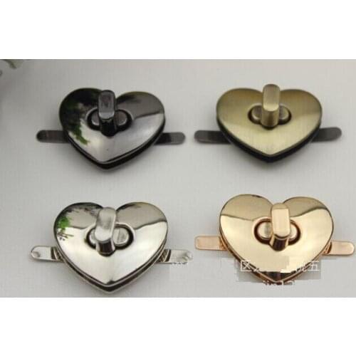 Purse heart Twist Turn Lock Tone Coin Purse Bag Clasps,Luggage lock,bags duck tongue lock,DIY screw buckle lock accessories