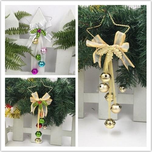 Christmas decorations creative Christmas bell small pendants iron decorations for Christmas bell party