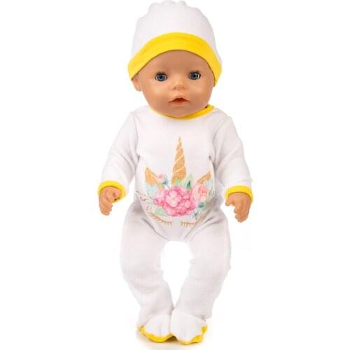 New Christmas three-piece set Doll Clothes Fit For 43cm baby Doll clothes reborn Doll Accessories