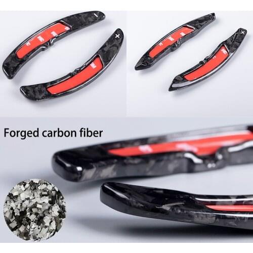 Real Forged Carbon Fiber Steering Wheel Shift Paddle Extension For Porsche Panamera Macan Cayenne 718 Boxster 911 918 2014-2021