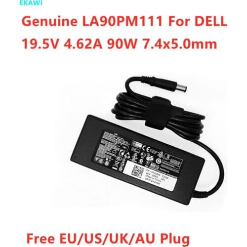 Genuine 19.5V 4.62A 90W 7.4x5.0mm LA90PM111 DA90PM111 Power Supply AC Adapter FA90PM111 For DELL E4200 E4300 1520 Laptop Charger