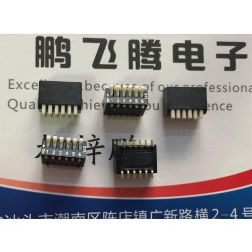 Original new 100% import EHP106EC SMD1.27mm spacing dial switch 6bits keys 6P side dial code
