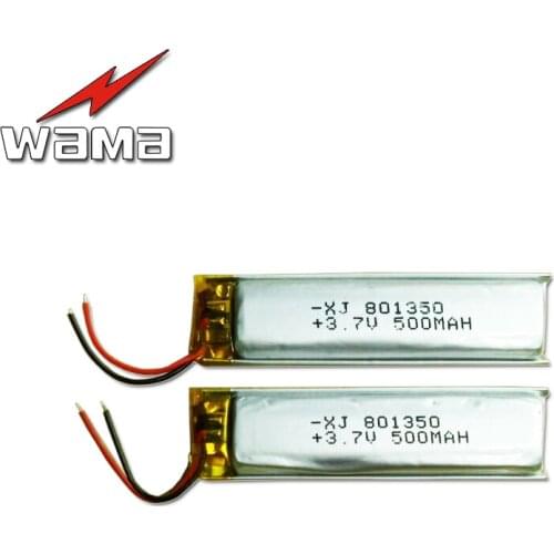 4pcs/lot 801350 500mAh 3.7V Rechargeable Lithium Polymer Batteries for Bicycle rear Tail Light Digital Products