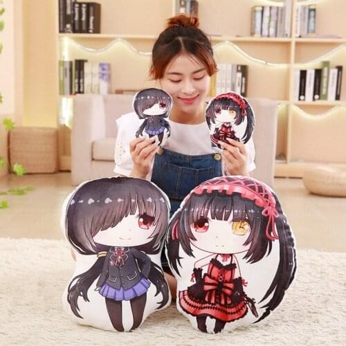 Anime Date A Live Printing Pillow Plush Toy Kurumi Tokisaki Q Veision Cushion Pillow Bag Pendant Toy Gifts