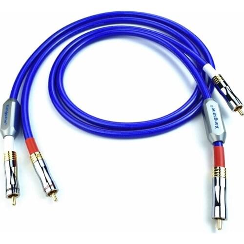 Silver Plated RCA Cable 4 Core Oxygen Free Copper HiFi Audio Line