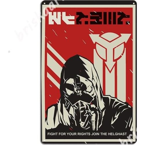 Join The Helghast! Killzone Poster Metal Signs Cinema Garage pub Garage Classic Plates Tin sign Posters