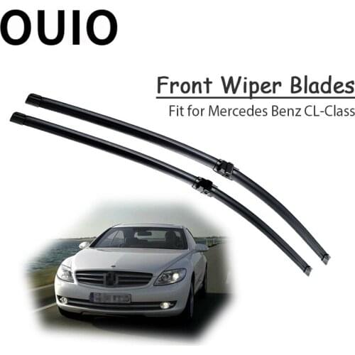OUIO 1Set Rubber Car Front Wiper Blade Kit Auto For Mercedes Benz CL Class W215 W216 CL 500 55 63 65 AMG Original Accessories