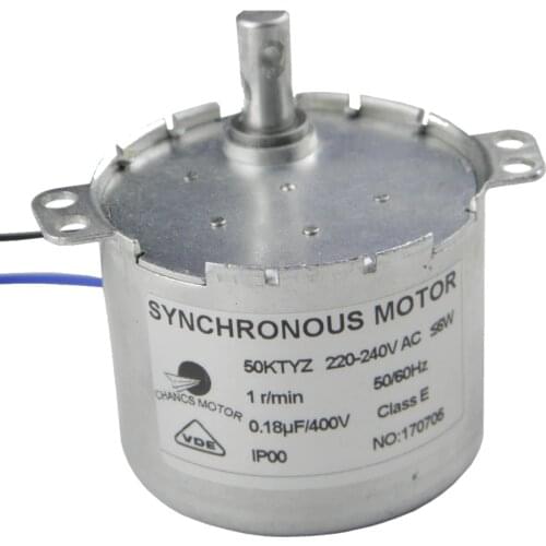 CHANCS Permanent Magnet Synchronous Geared Motor 50KTYZ AC 220V 1RPM Low Speed Motor