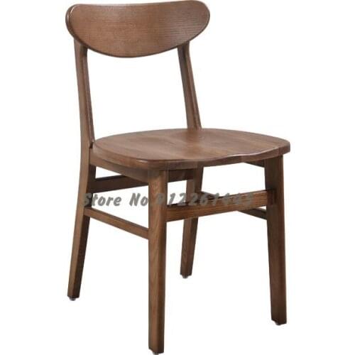 Nordic thick solid wood dining chair home modern minimalist backrest chair office computer chair conference chair desk chair