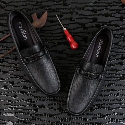 2021Spring Summer Leather Fashion Men Business Dress Loafers Breathable Formal Wedding Footwear Loafers Shoes Casual Shoes