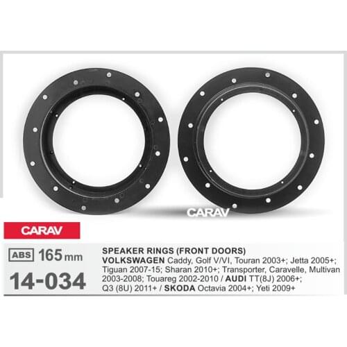 2pcs/set Universal Car Speaker Adapter Bracket Plate ABS Automobiles Speaker Bracket forVOLKSWAGEN Caddy, Golf CARAV 14-034