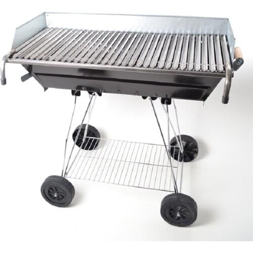 Wheeled BEST QUALITY Made in Turkey Charcoal Grill Rack Barbecue BBQ for Outdoor Picnic Camping Yachting Fishing Patio Terrace