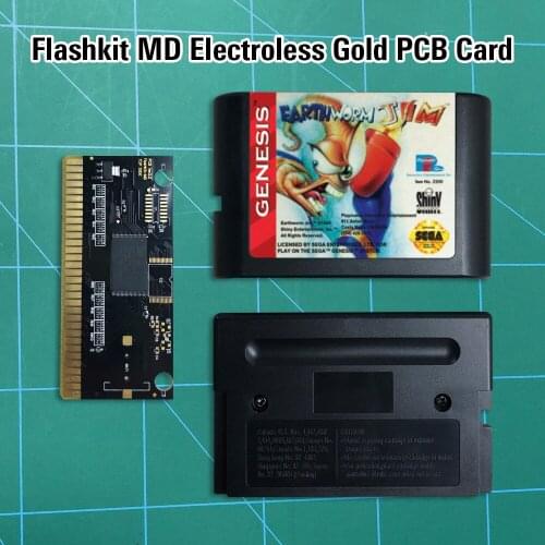 Earth Worm Earthworm Jim 2 - Flashkit MD Electroless Gold PCB Card 16 bit MD Games Cartridge For MegaDrive Genesis console