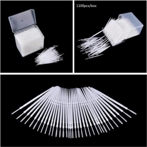 1100 pcs/box 6.5CM White Plastic Double-ended Toothpicks For Teeth Cleaning Toothpick Oral Care Tool Toothpick