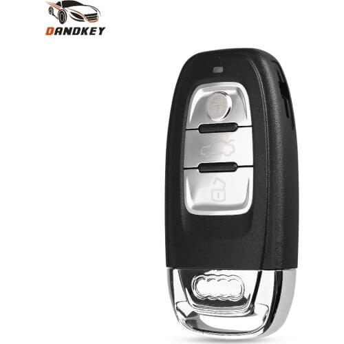 Dandkey 3 Buttons Replacement 3 Button Smart Remote Key Shell Car Key Case Fob For Audi A4L A3 A4 A5 A6 A8 Quattro Q5 Q7 A6 A8