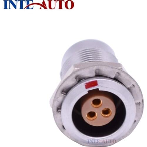 3 pins industrial 0B series circular push pull metal electrical socket Connector,M9 size,EZGG.0B.303,factory price