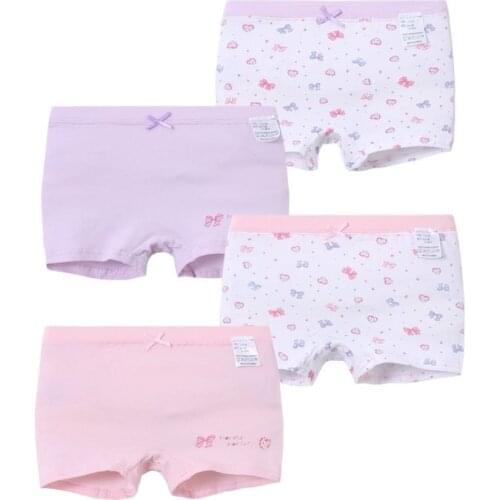 Kids Underwear Child Girls Cotton Panties Sets Childrens Solid Purple Panties 2-10 Years Toddle Summer Shorts Underpants