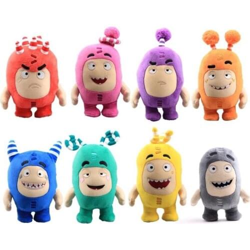 8pcs/Lot Oddbods Cartoon Plush Toys Stuffed Kids Toy Collection Kids Doll Christmas Birthday Gift Home Decoration 18 cm-24cm