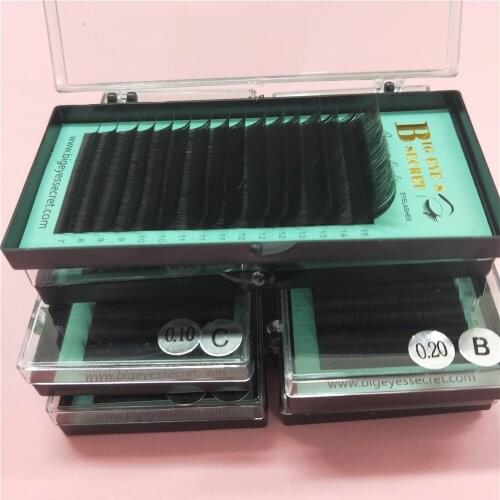 Promotions price 7~15mm mix in one tray natural synthetic mink individual eyelash extension makeup free shipping