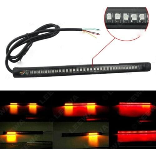 Car 48 light SMD motorcycle light strip LED brake turn signal Sleeve waterproof soft plate brake signal integrated taillight