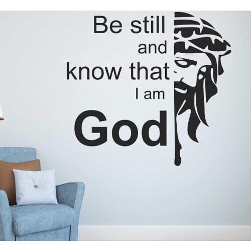 God Quotes Wall Stickers Lettering Words Vinyl Window Decal Bedroom Living Room Home Decor Creative Art Removable Mural M740