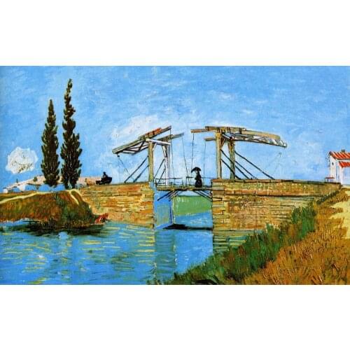 Bigger is Better 400x300MM Magnets JM10022 Painting_of_Vincent_Van_Gogh_-_Langlois_bridge