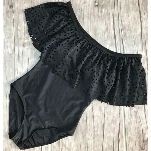 CSKASIO Black One Piece Swimwear