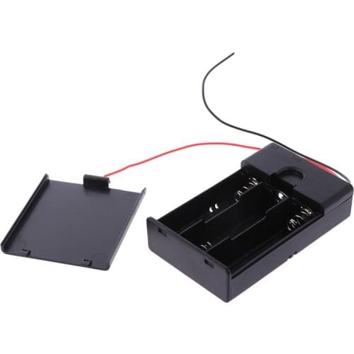 Battery Box Holder ON/OFF Switch For 3 X AA Waterproof W/ Wire Slots Drop Shipping