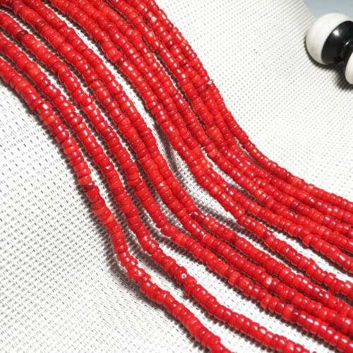 38cm Artificial Coral Beads Column Shape Punch Loose Beads Isolation Bead for Jewelry Making for Bracelet Necklace Accessories