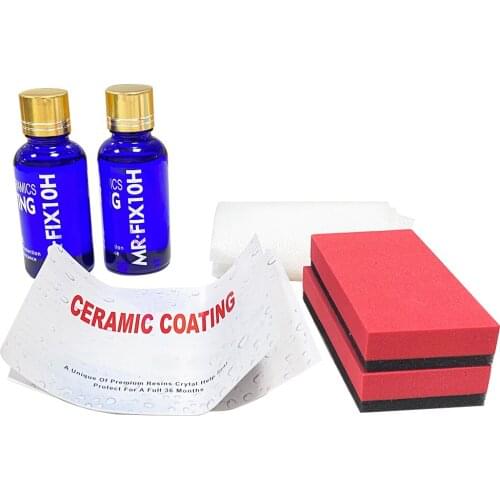 2PCS 10H Car Liquid Ceramic Coat Super Hydrophobic Glass Coating Set Polysiloxane and Nano materials Car Polish